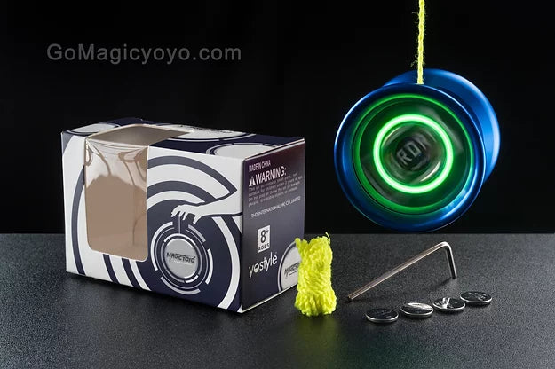 Shop here and buy the MagicYoyo Y02 Aurora unresponsive metal light up yoyo from GoYoyoUK the UK’s professional and beginner online yoyo shop supplying the world’s best yoyo brands.