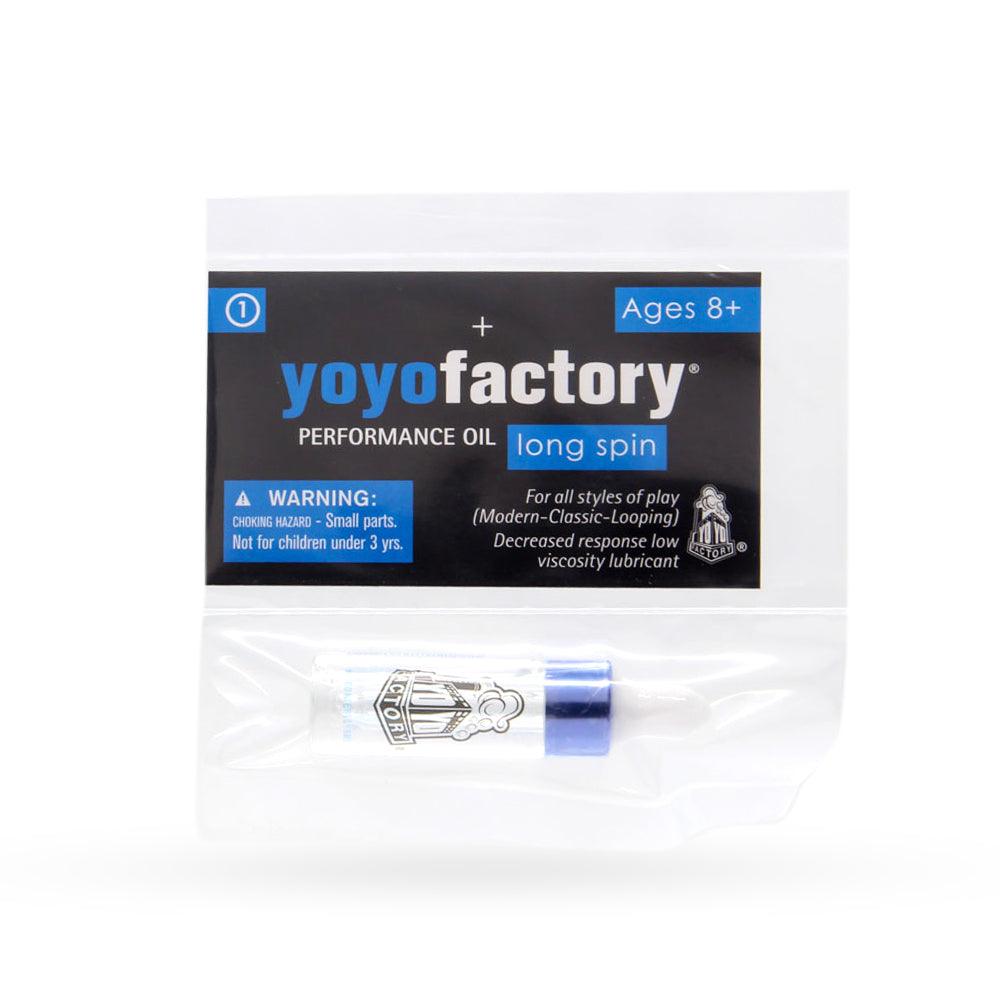 Shop here and buy the Yoyo Factory yoyo Long Spin Oil/Lube from GoYoyoUK the UK’s professional and beginner online yoyo shop supplying the world’s best yoyo brands.